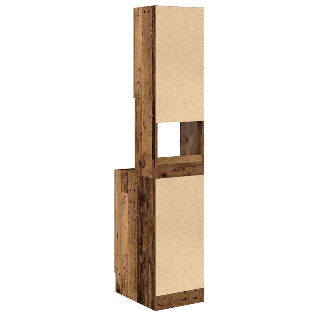 Køkken skænk med skuffe med hylde Gammelt træ 32 x 50 x 180 cm