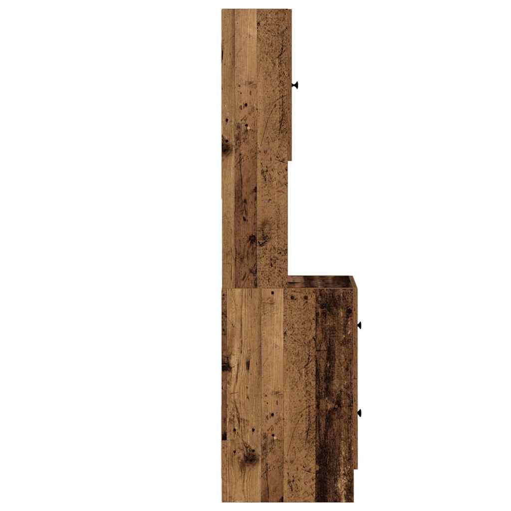 Køkken skænk med skuffe med hylde Gammelt træ 32 x 50 x 180 cm