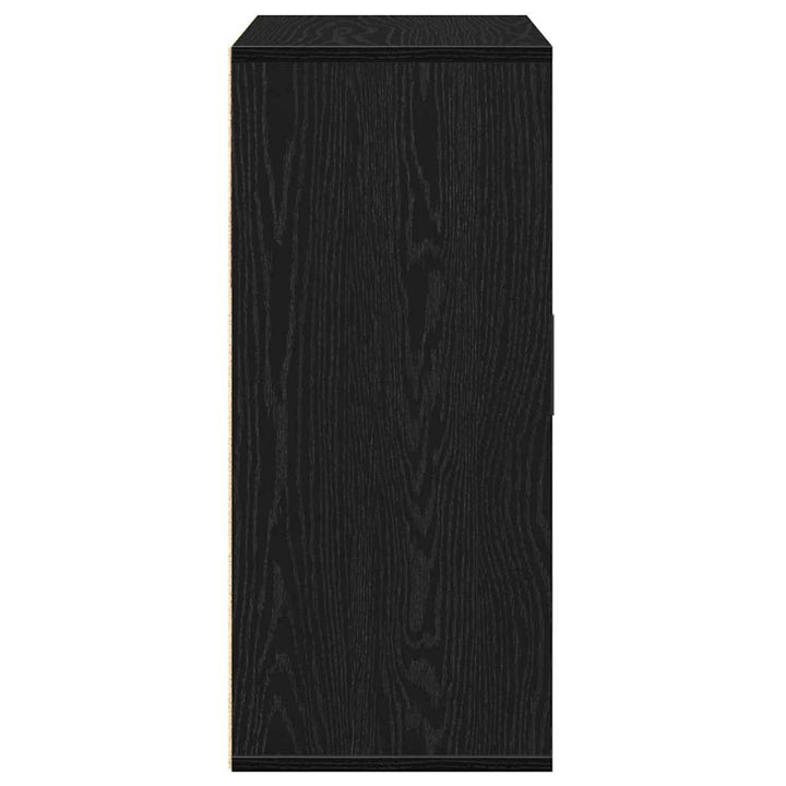 Sideboard med skuffe Sort eg 60 x 31 x 70 cm Konstrueret træ