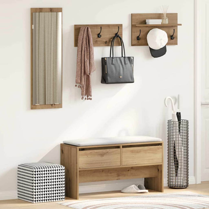 Entremøbelsæt med skuffe 4 pcs Artisan eg Konstrueret træ