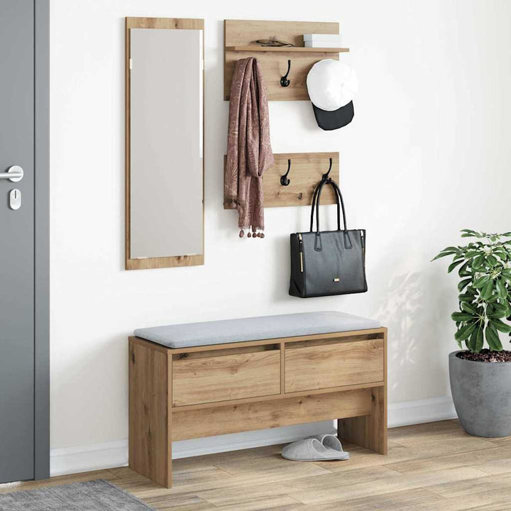 Entremøbelsæt med skuffe 4 pcs Artisan eg Konstrueret træ