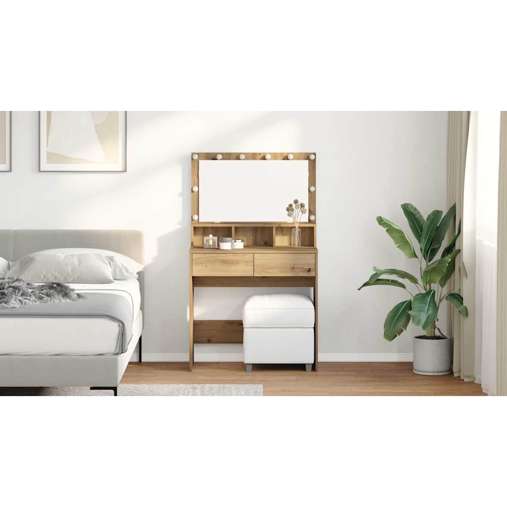 Klædeskab Artisan Egetræ 80 x 41 x 134,5 cm Konstrueret træ
