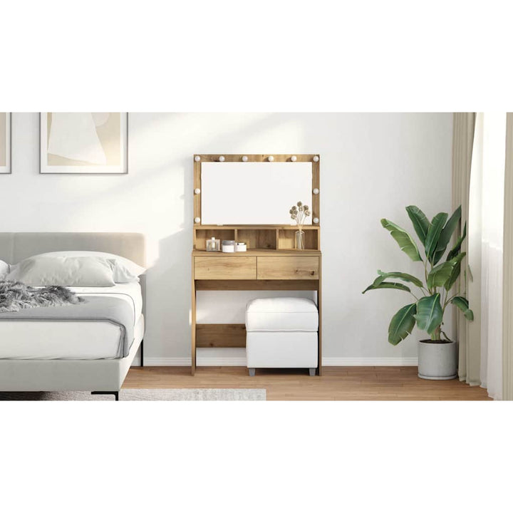 Klædeskab Artisan Egetræ 80 x 41 x 134,5 cm Konstrueret træ
