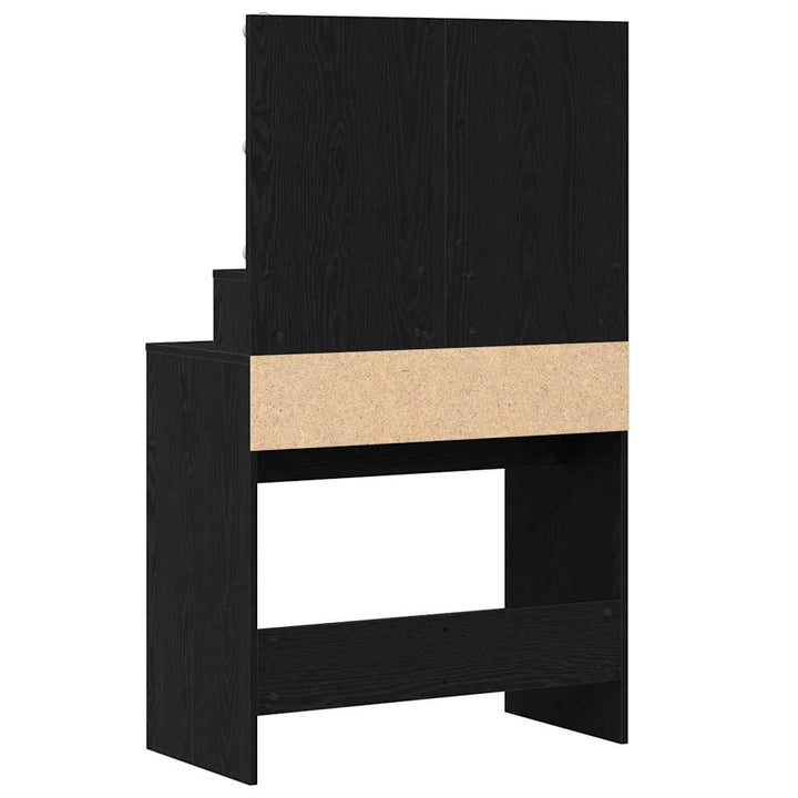 Klædeskab med skuffe Sort eg 80 x 41 x 134,5 cm Konstrueret træ