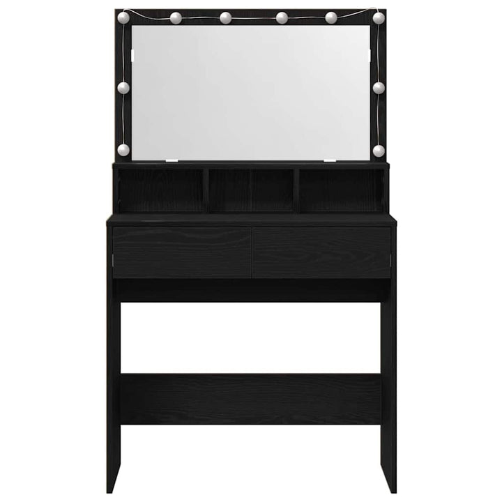 Klædeskab med skuffe Sort eg 80 x 41 x 134,5 cm Konstrueret træ