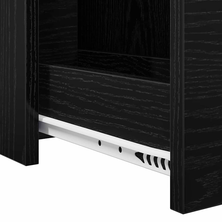 Badeværelsesmøbel sæt Sort eg 22 x 44 x 61.5 cm Konstrueret træ