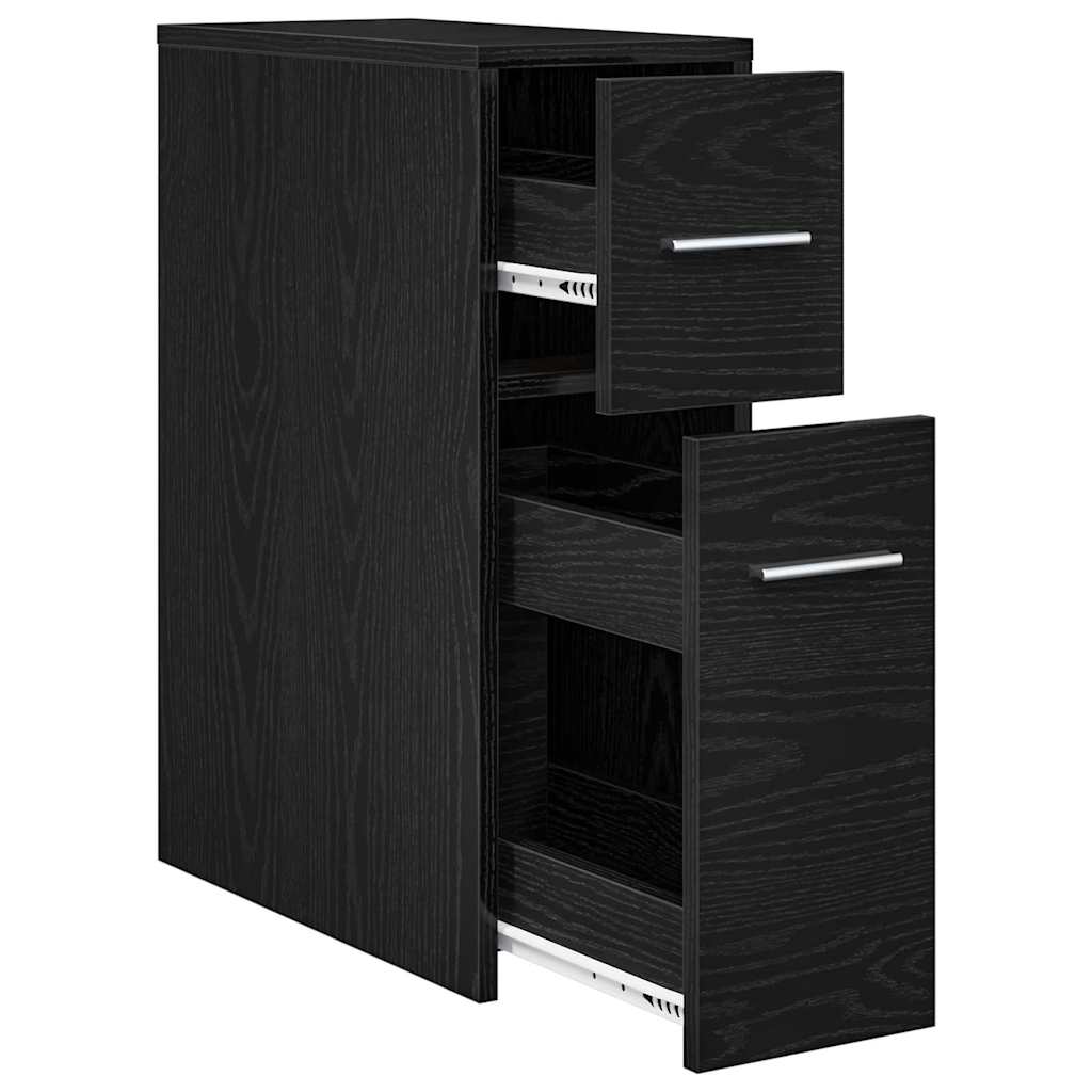 Badeværelsesmøbel sæt Sort eg 22 x 44 x 61.5 cm Konstrueret træ