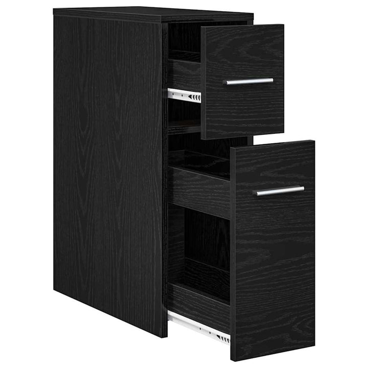 Badeværelsesmøbel sæt Sort eg 22 x 44 x 61.5 cm Konstrueret træ