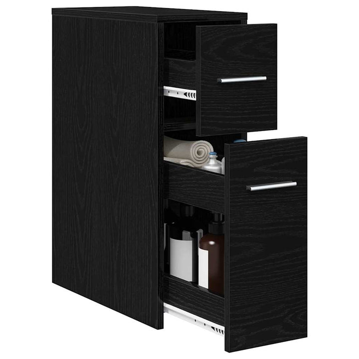 Badeværelsesmøbel sæt Sort eg 22 x 44 x 61.5 cm Konstrueret træ