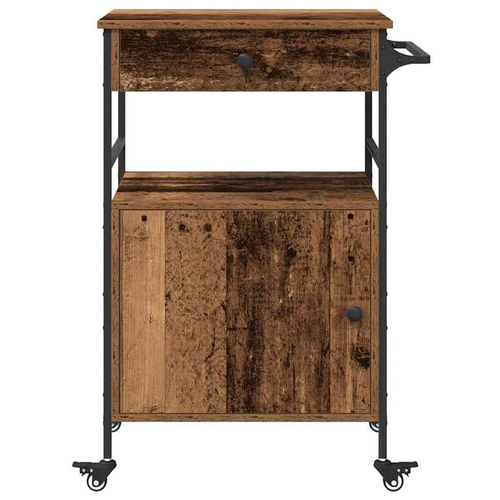 Køkkenvogn Gammelt træ 56 x 43 x 89,5 cm Konstrueret træ
