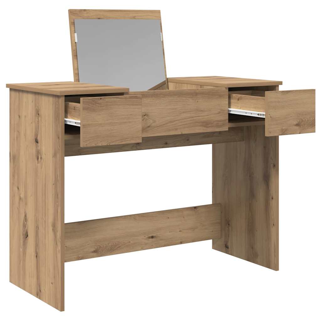 Kosmetikbord med skuffe Artisan Egetræ 100 x 45 x 76 cm