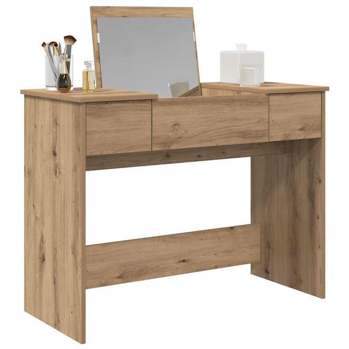 Kosmetikbord med skuffe Artisan Egetræ 100 x 45 x 76 cm