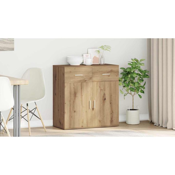 Sideboard Artisan Egetræ 78 x 38 x 80 cm Konstrueret træ