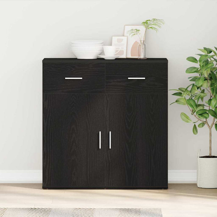 Sideboard Sort eg 78 x 38 x 80 cm Konstrueret træ