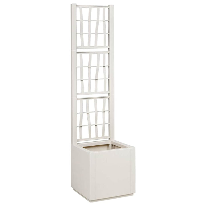 Havekrukke med trellis Hvid 36 x 36 x 140 cm PP