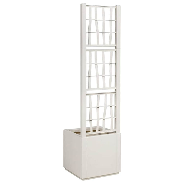 Havekrukke med trellis Hvid 36 x 36 x 140 cm PP