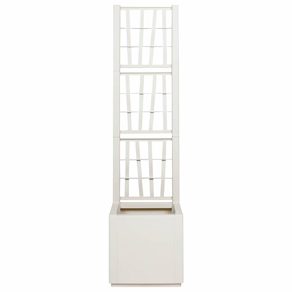 Havekrukke med trellis Hvid 36 x 36 x 140 cm PP