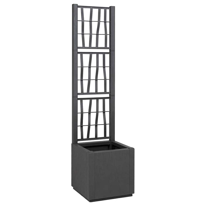 Havekrukke med trellis Mørkegrå 36 x 36 x 140 cm PP