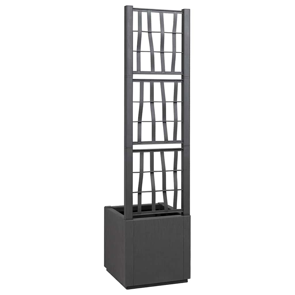 Havekrukke med trellis Mørkegrå 36 x 36 x 140 cm PP
