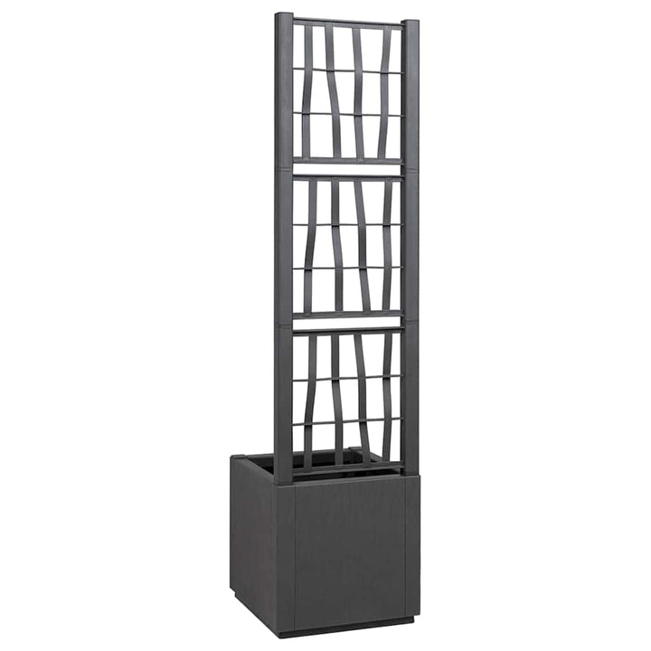 Havekrukke med trellis Mørkegrå 36 x 36 x 140 cm PP