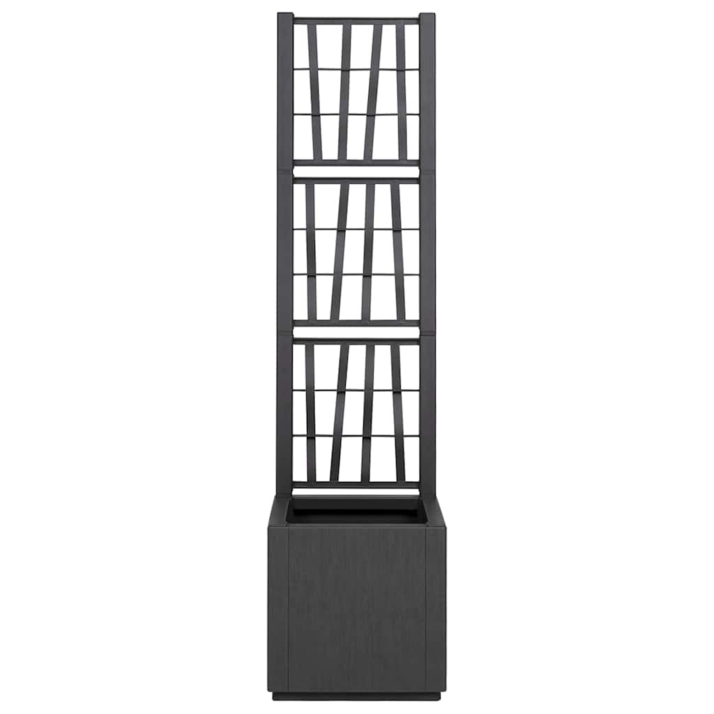 Havekrukke med trellis Mørkegrå 36 x 36 x 140 cm PP