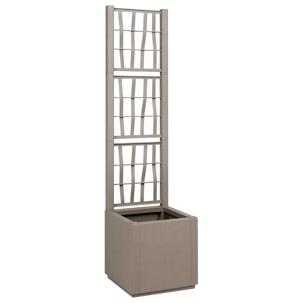 Havekrukke med trellis Lys Brun 36 x 36 x 140 cm PP