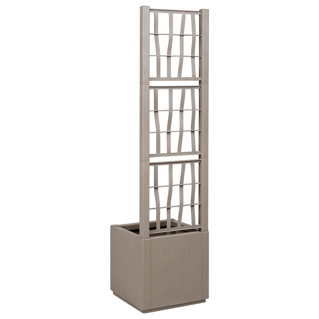 Havekrukke med trellis Lys Brun 36 x 36 x 140 cm PP