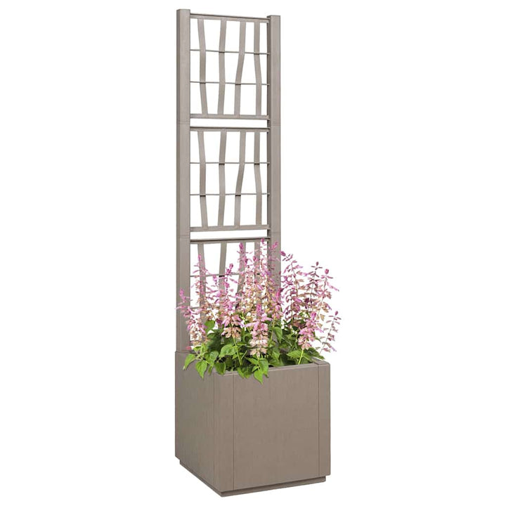 Havekrukke med trellis Lys Brun 36 x 36 x 140 cm PP
