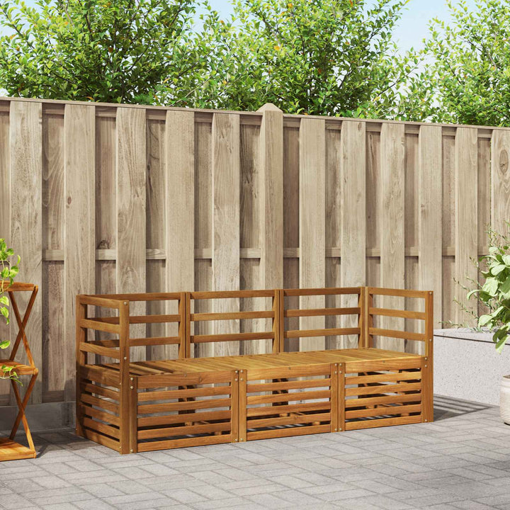 Sofasæt 3 pcs Naturfarvet Massivt Akacietræ