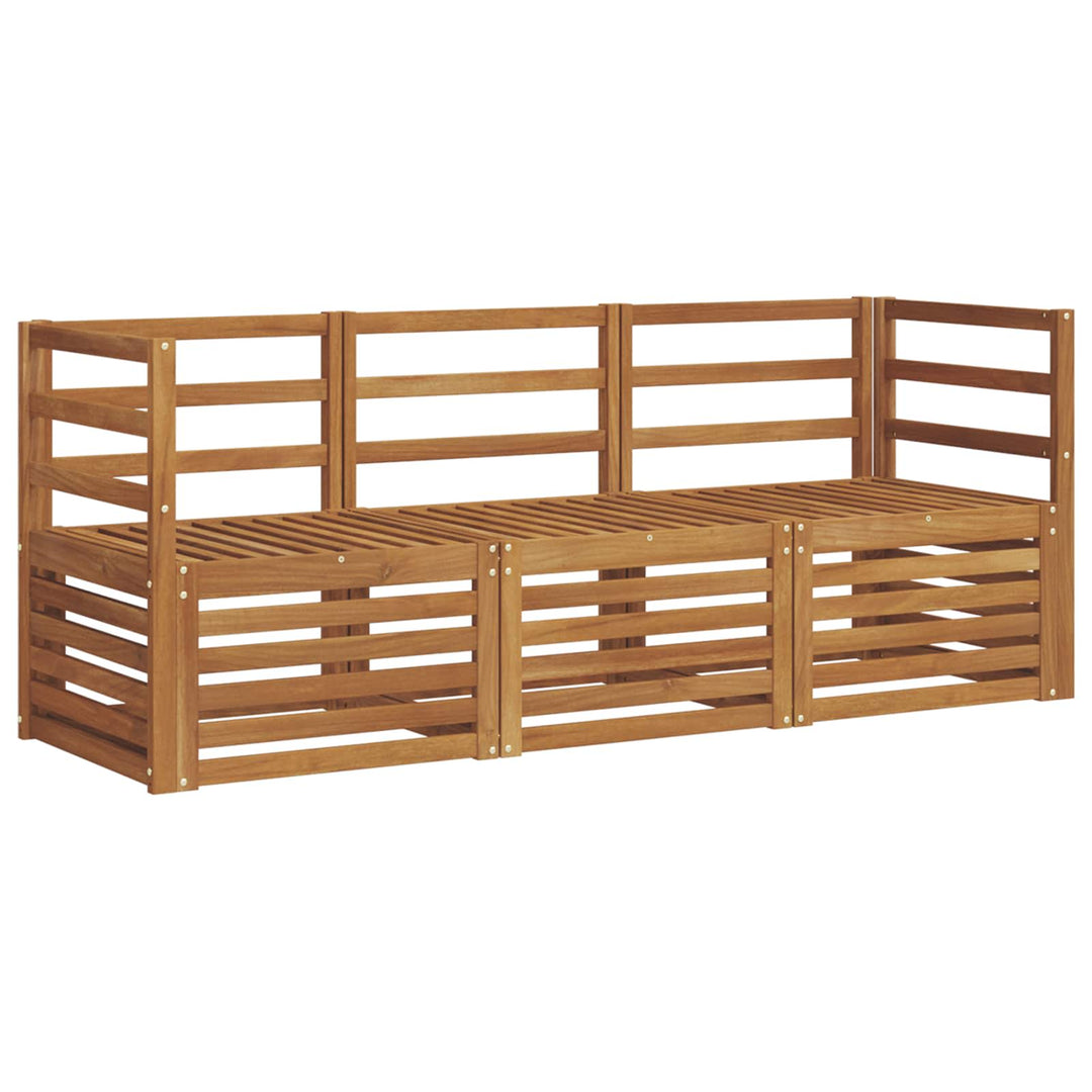 Sofasæt 3 pcs Naturfarvet Massivt Akacietræ