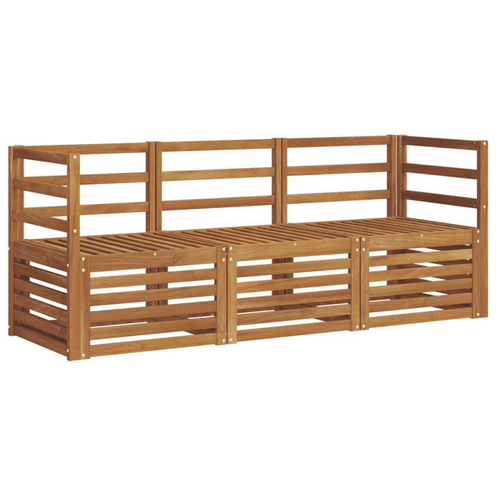 Sofasæt 3 pcs Naturfarvet Massivt Akacietræ