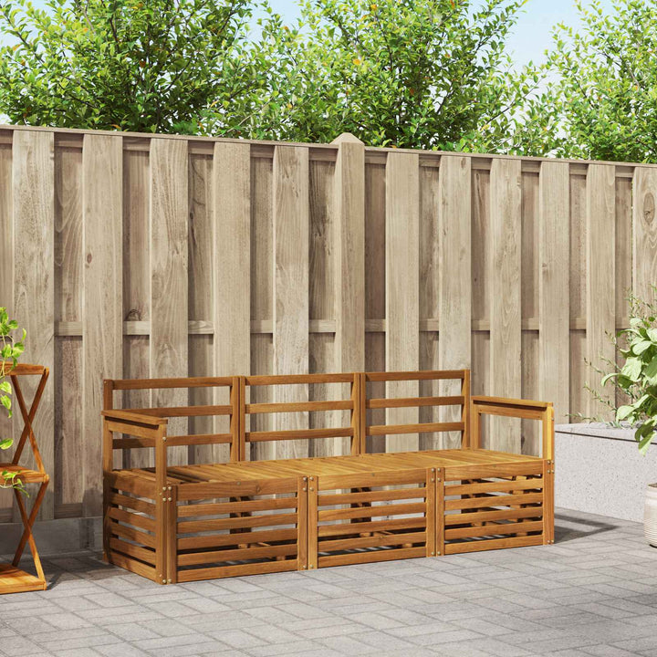 Sofasæt 3 pcs Naturfarvet Massivt Akacietræ