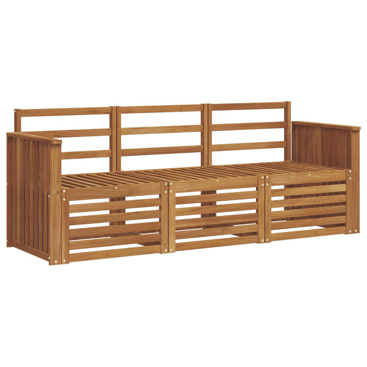 Sofasæt 3 pcs Naturfarvet Massivt Akacietræ