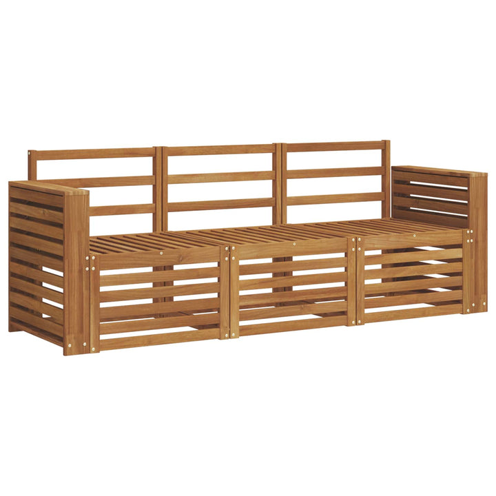 Sofasæt 3 pcs Naturfarvet Massivt Akacietræ