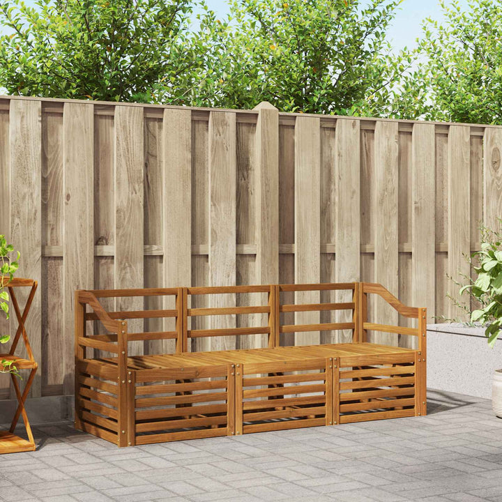Sofasæt 3 pcs Naturfarvet Massivt Akacietræ
