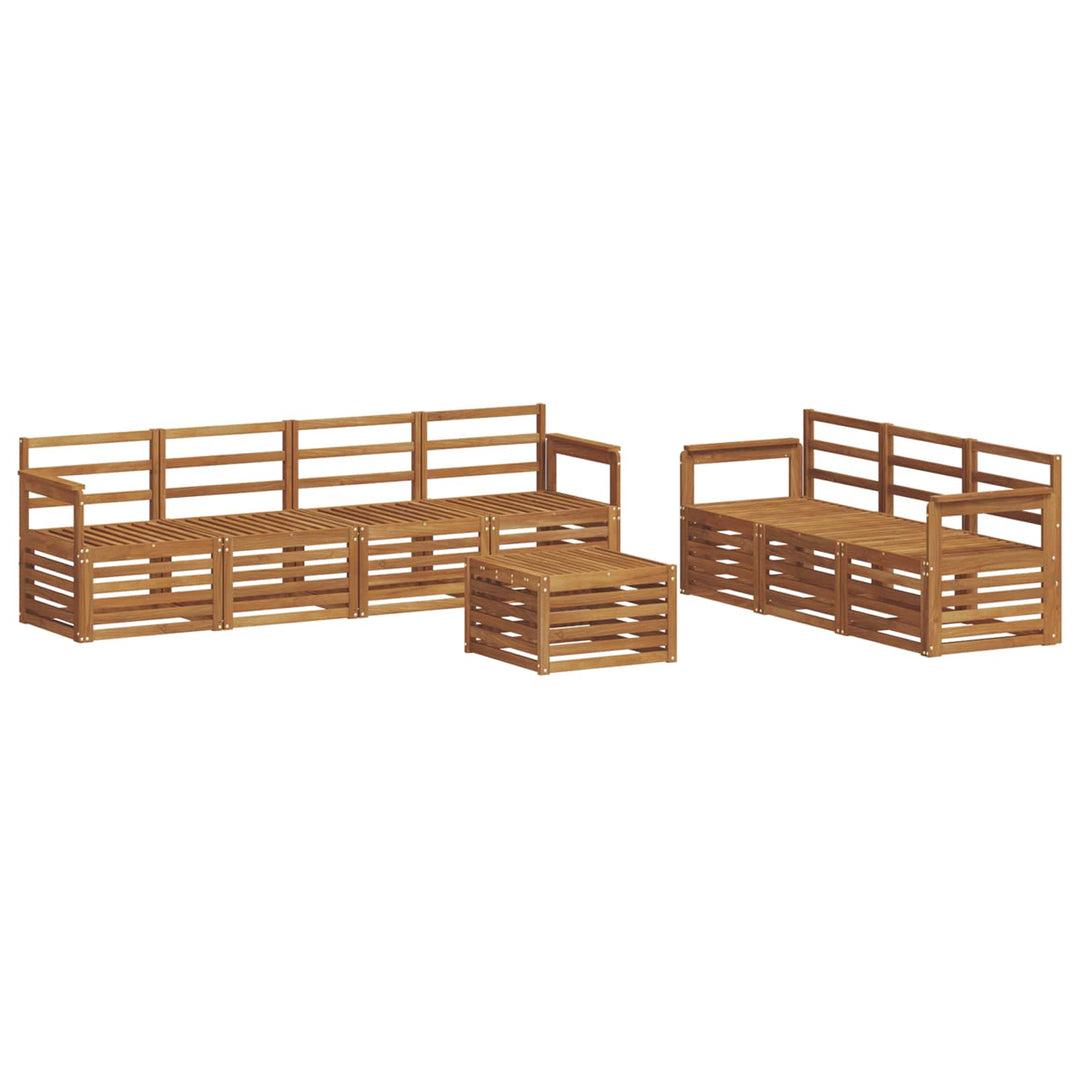 Sofasæt 8 pcs Naturfarvet Massivt Akacietræ