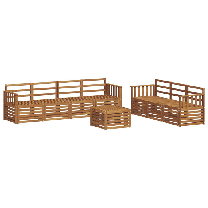 Sofasæt 8 pcs Naturfarvet Massivt Akacietræ