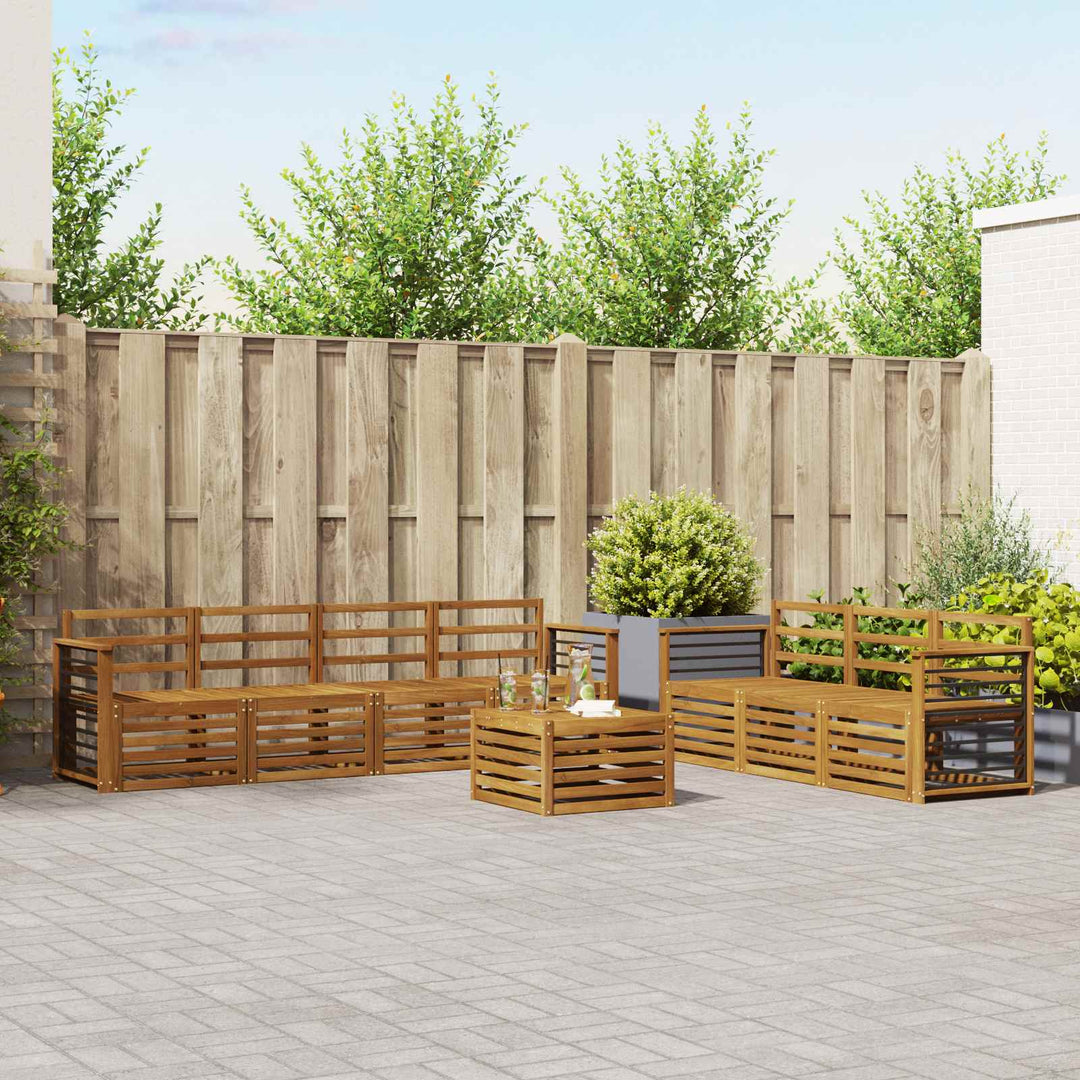 Sofasæt 8 pcs Naturfarvet Massivt Akacietræ