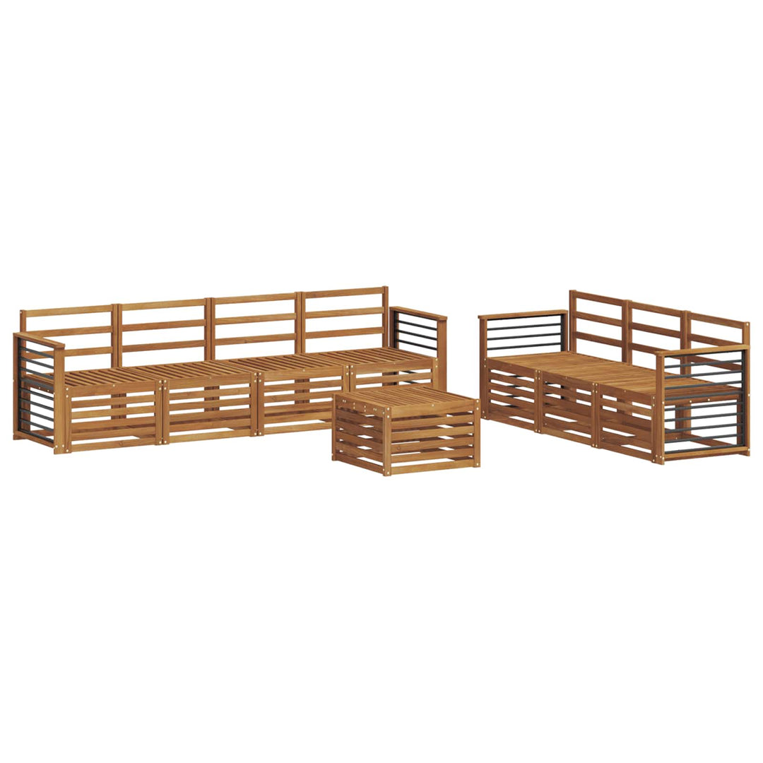 Sofasæt 8 pcs Naturfarvet Massivt Akacietræ
