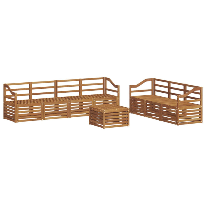 Sofasæt 8 pcs Naturfarvet Massivt Akacietræ