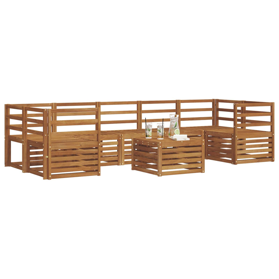 Sofasæt 8 pcs Naturfarvet Massivt Akacietræ