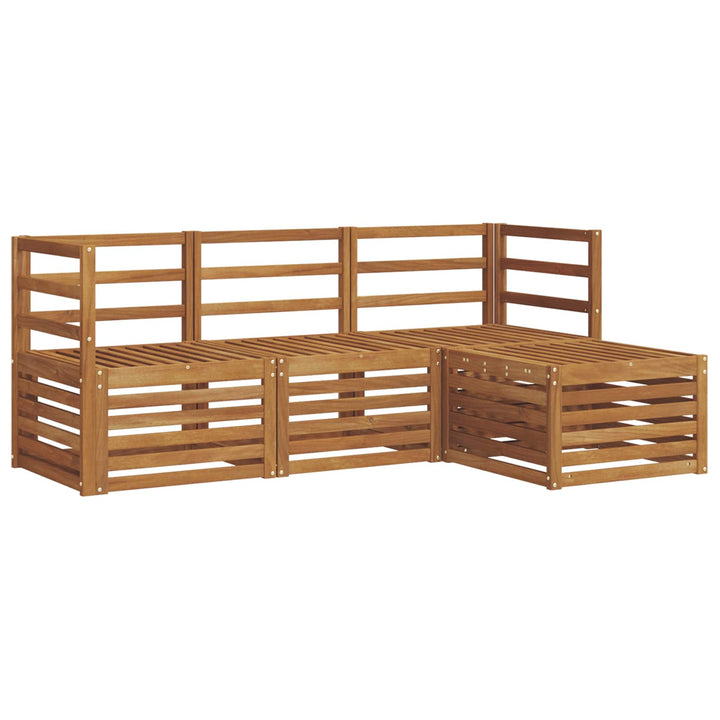 Udendørs sofagruppe 4 pcs Naturfarvet