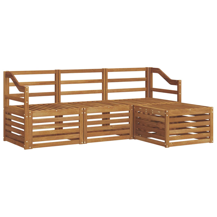 Udendørs sofagruppe 4 pcs Naturfarvet