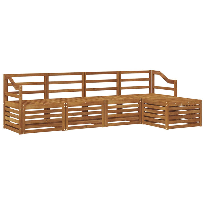 Udendørs sofagruppe 5 pcs Naturfarvet
