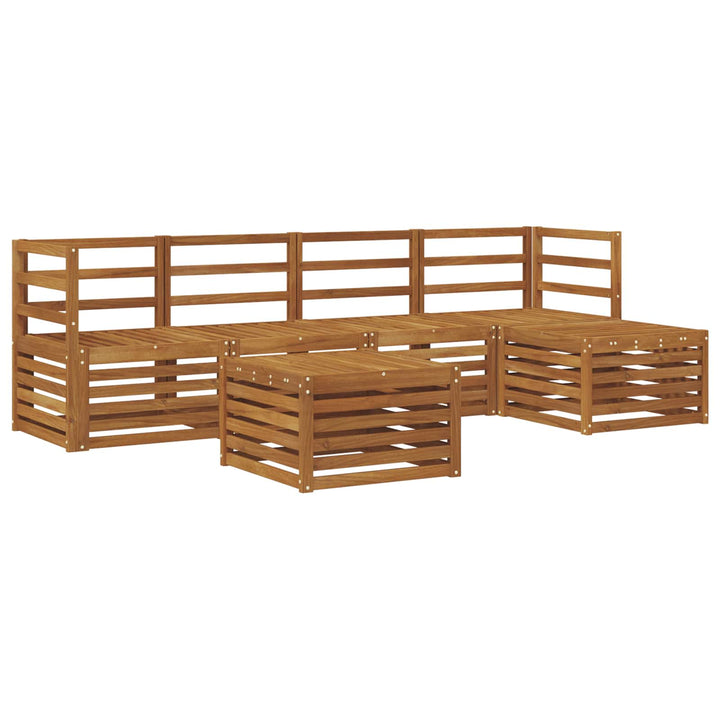 Udendørs sofagruppe 6 pcs Naturfarvet