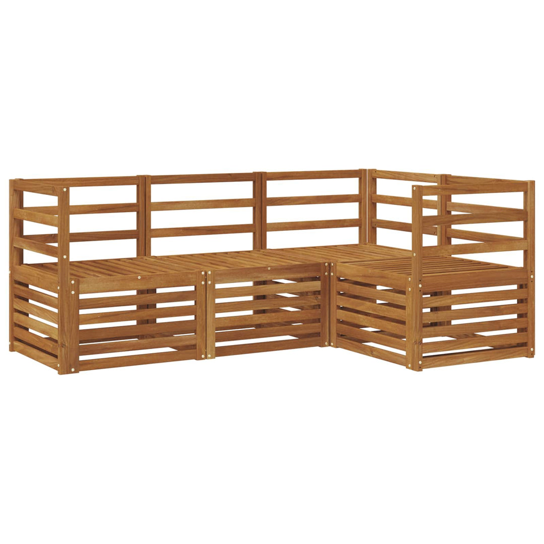 Sofasæt 4 pcs Naturfarvet Massivt Akacietræ