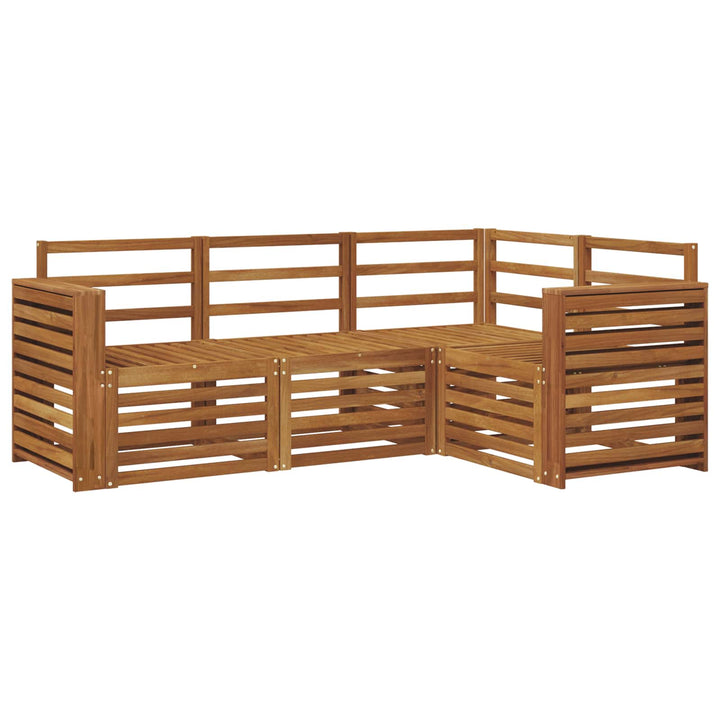 Udendørs sofagruppe 4 stk. Naturfarvet Polyester