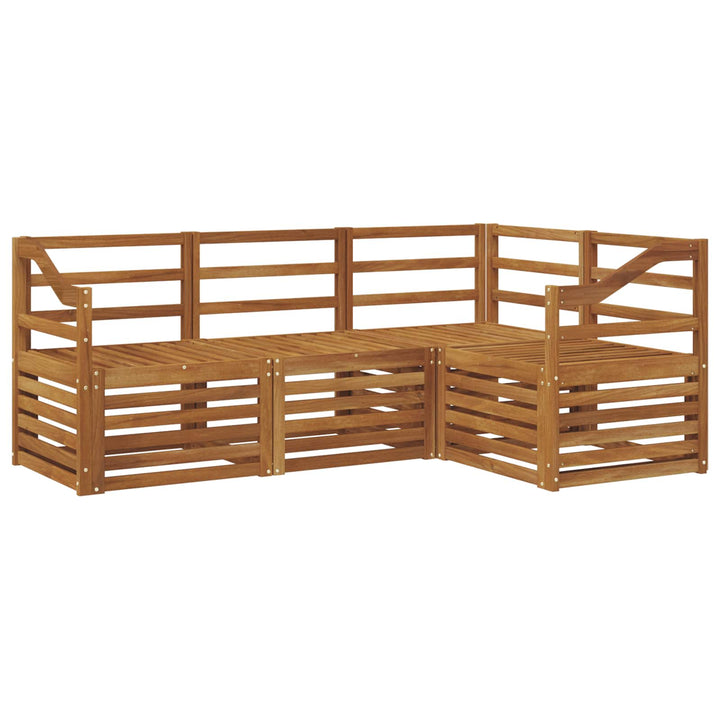 Udendørs sofagruppe 4 stk. Naturfarvet Polyester
