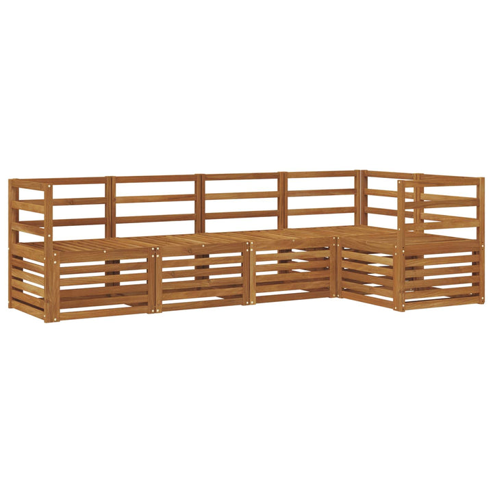 Udendørs sofagruppe 5 stk. Naturfarvet Polyester