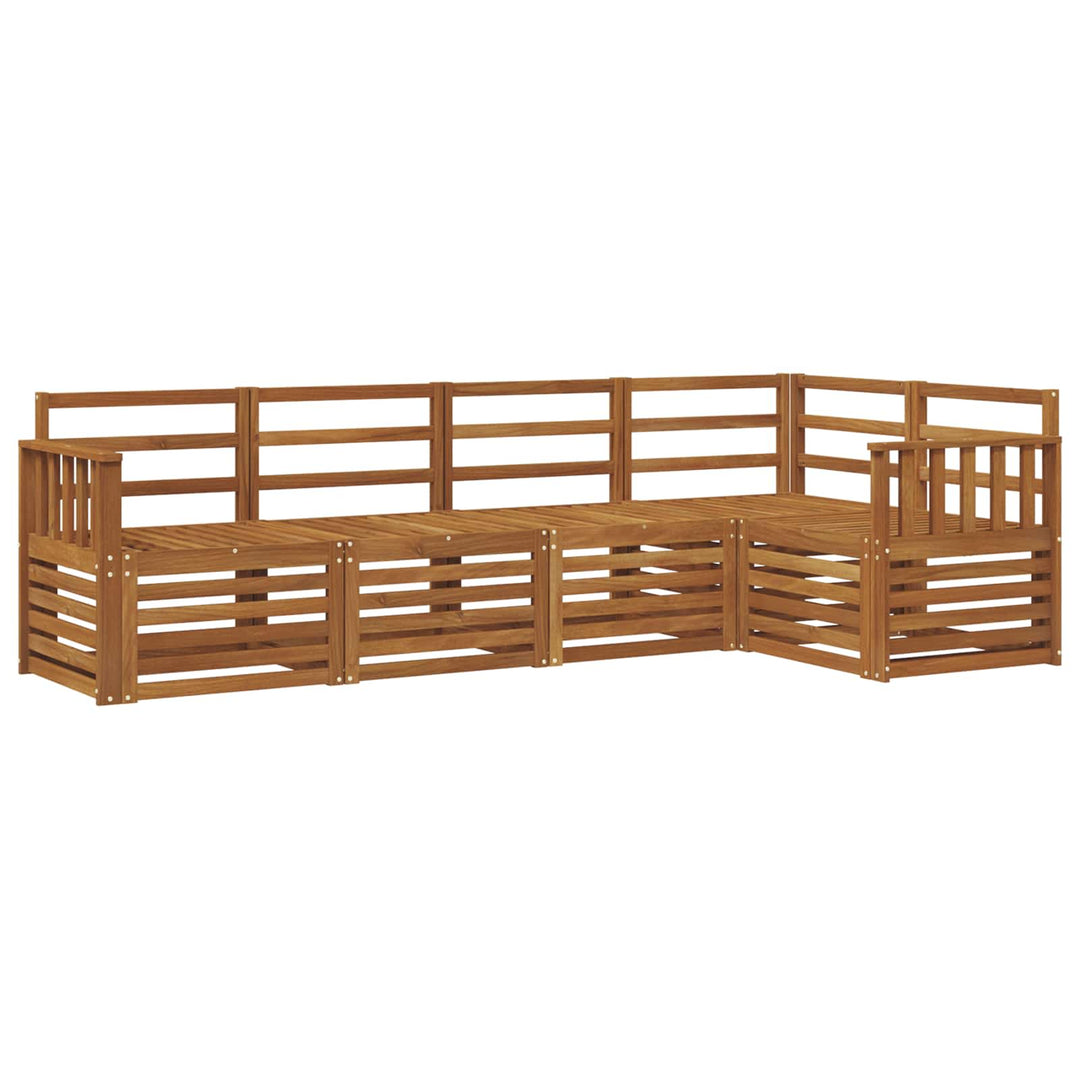 Udendørs sofagruppe 5 stk. Naturfarvet Polyester